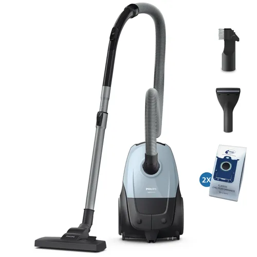 Aspiradora con bolsa Philips 2000 Series Negro/Azul 800W XD1142/10