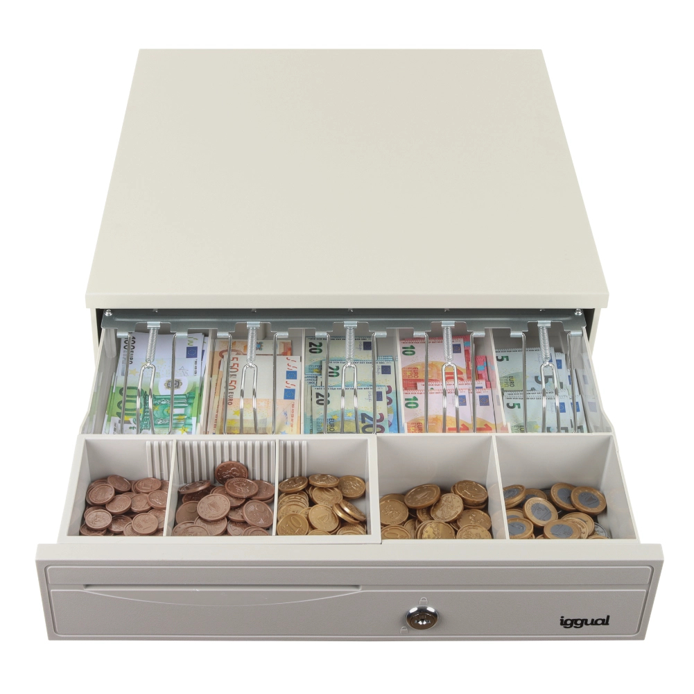 CAJON PORTAMONEDAS IGGUAL IRON-3W RJ11 BLANCO