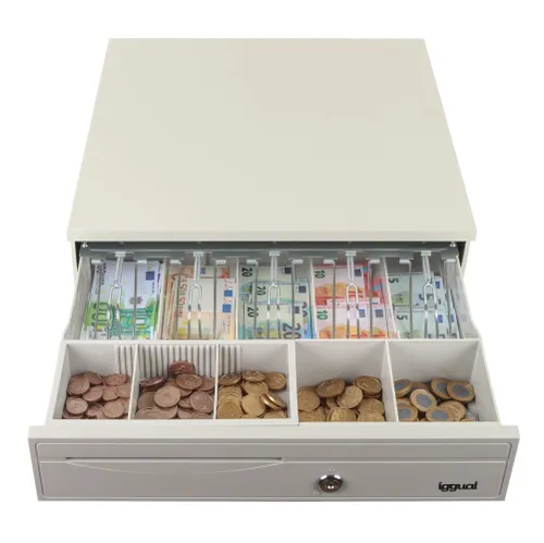 CAJON PORTAMONEDAS IGGUAL IRON-3W RJ11 BLANCO