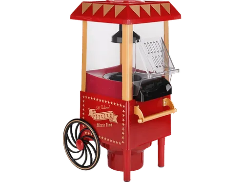 Palomitero - NK HO33001 Máquina de palomitas carro, 1200 W, Capacidad 0.27 l, Sin aceite, Rojo
