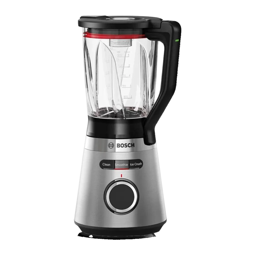Batidora de vaso - Bosch MMB6382M, 1200 W, 1.5 l, 30.000 rpm, Jarra cristal, Inox
