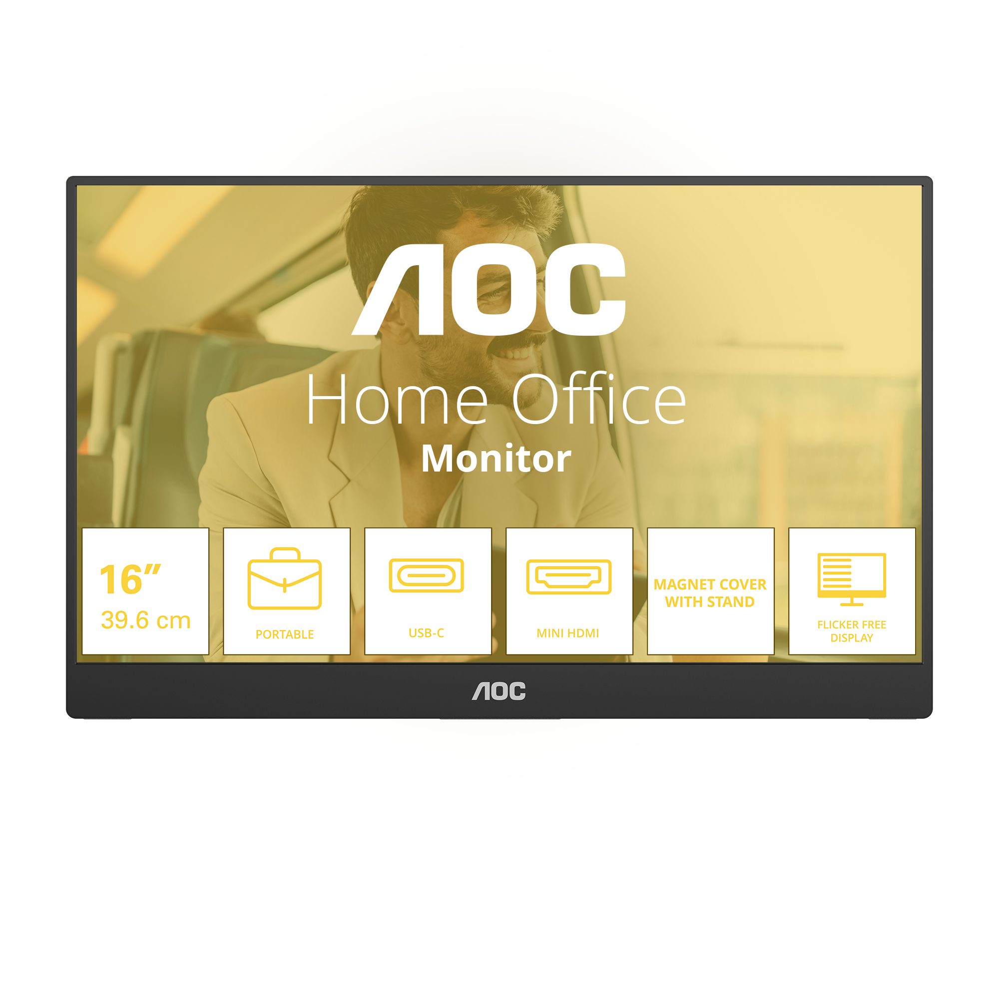MONITOR PORTATIL AOC 16T20E2 15.6" LED IPS Full HD Altavoces