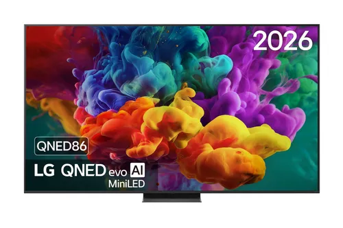 TV QNED Mini LED 86" - LG 86QNED86B6B, UHD 4K, Procesador Inteligente α8 AI Processor 4K Gen3, Smart TV, DVB-T2 (H.265), Negro