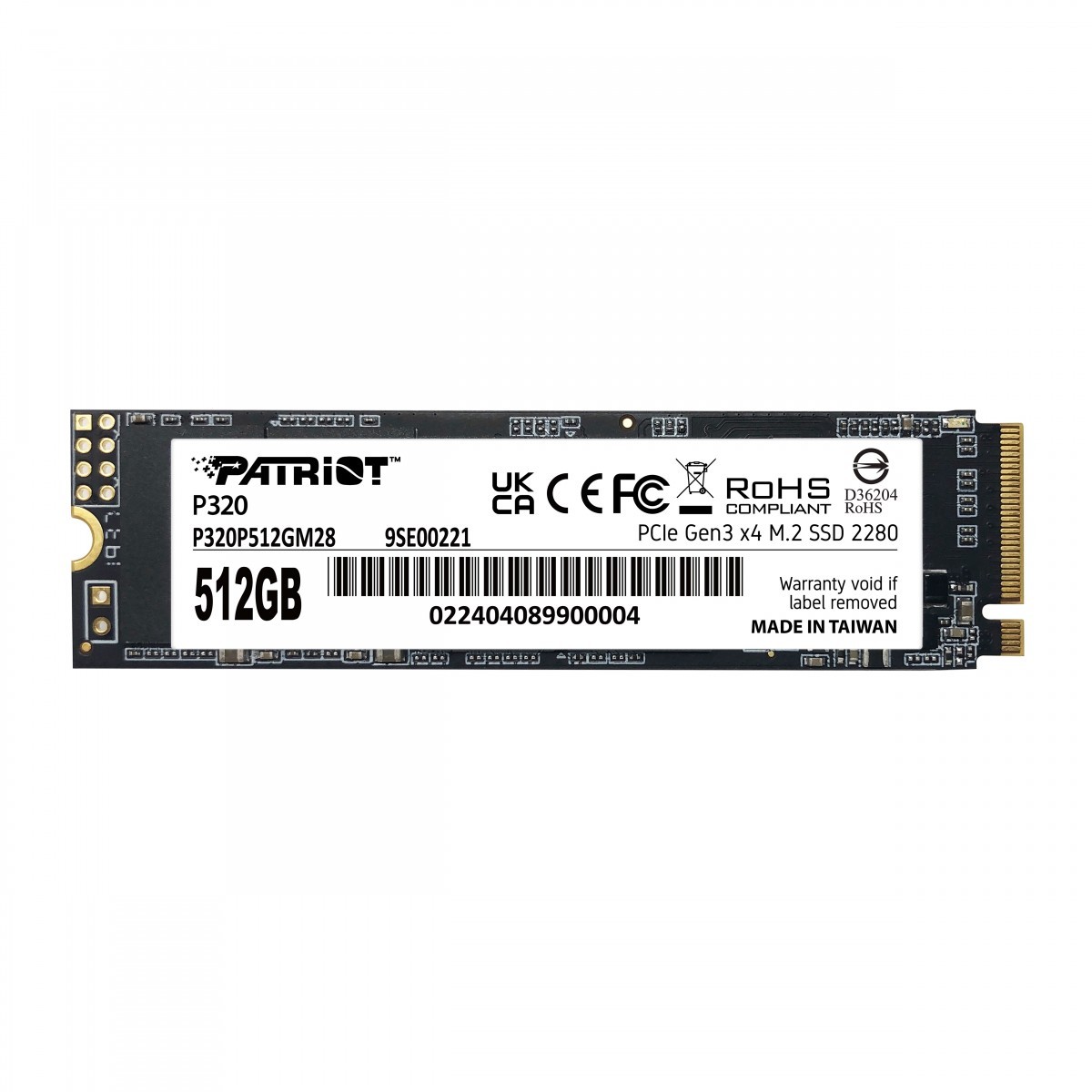 Patriot Memory P320 512 GB M.2 PCI Express 3.0 NVMe P320P512GM28