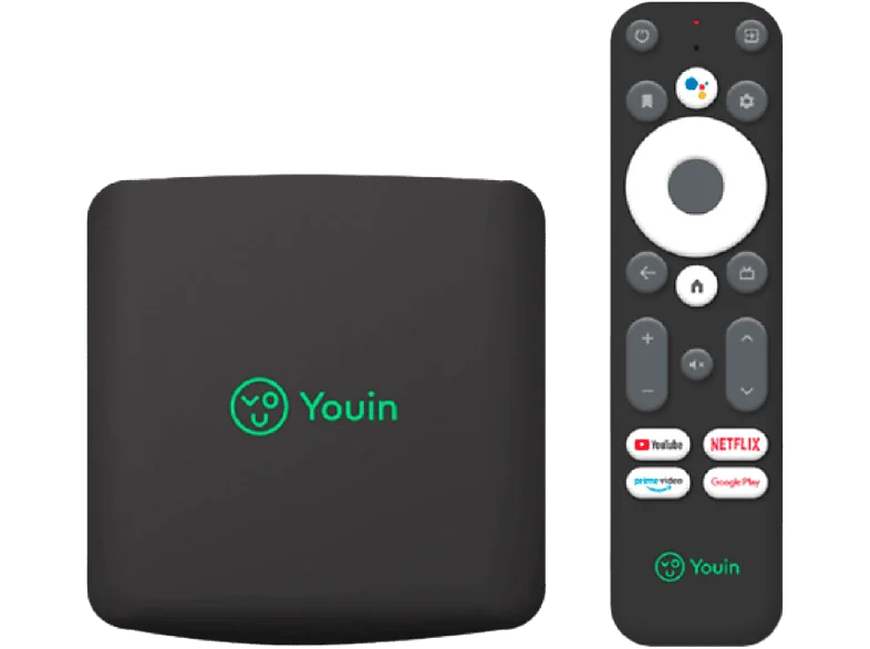 Reproductor multimedia - Youin You-Box EN1040K, AndroidTV 10, 4K UHD, 8GB, Chromecast, Dual Band, HDMI, Negro