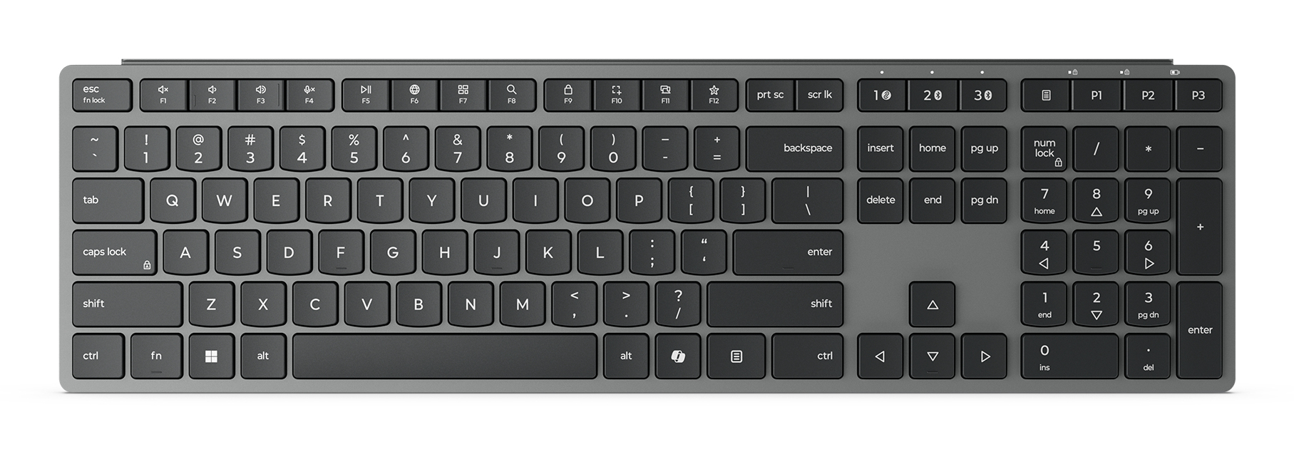 Teclado inal mbrico multidispositivo moderno Lenovo 700-Espa ol