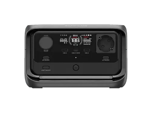 Estación de energía - EcoFlow River 3 Plus EU, Portátil, 286Wh, 600W, Negro