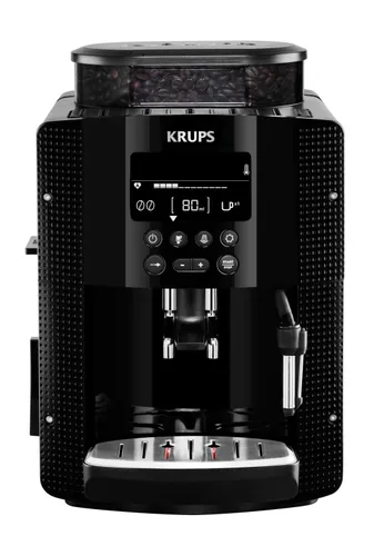 Moulinex Essential, Cafetera Superautomática, Digital, Espumador de leche, Negra
