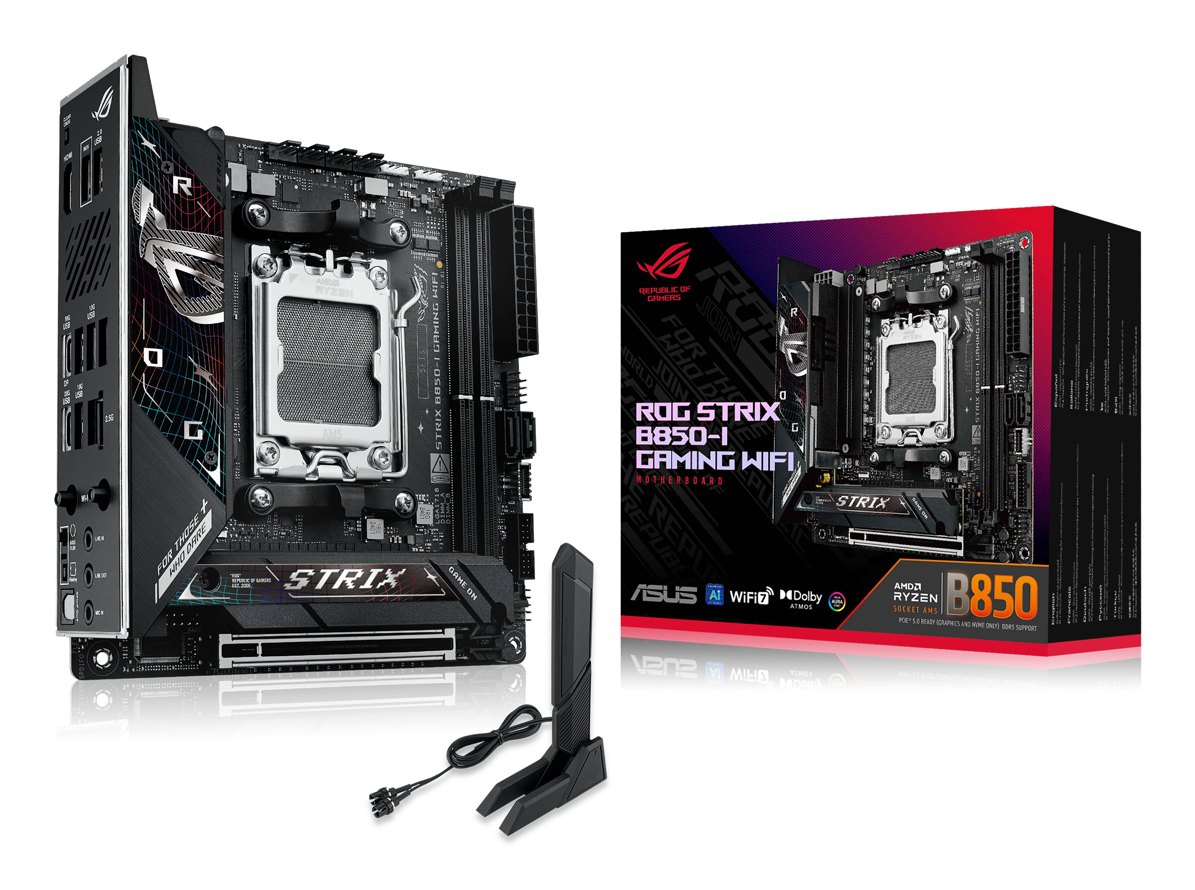 ASUS ROG STRIX B850-I GAMING WIFI AMD B850 Zócalo AM5 90MB1K30-M0EAY0
