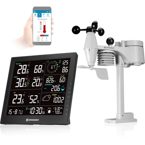Bresser - Estación meteorológica WIFI MeteoTemp JW 8 en 1.