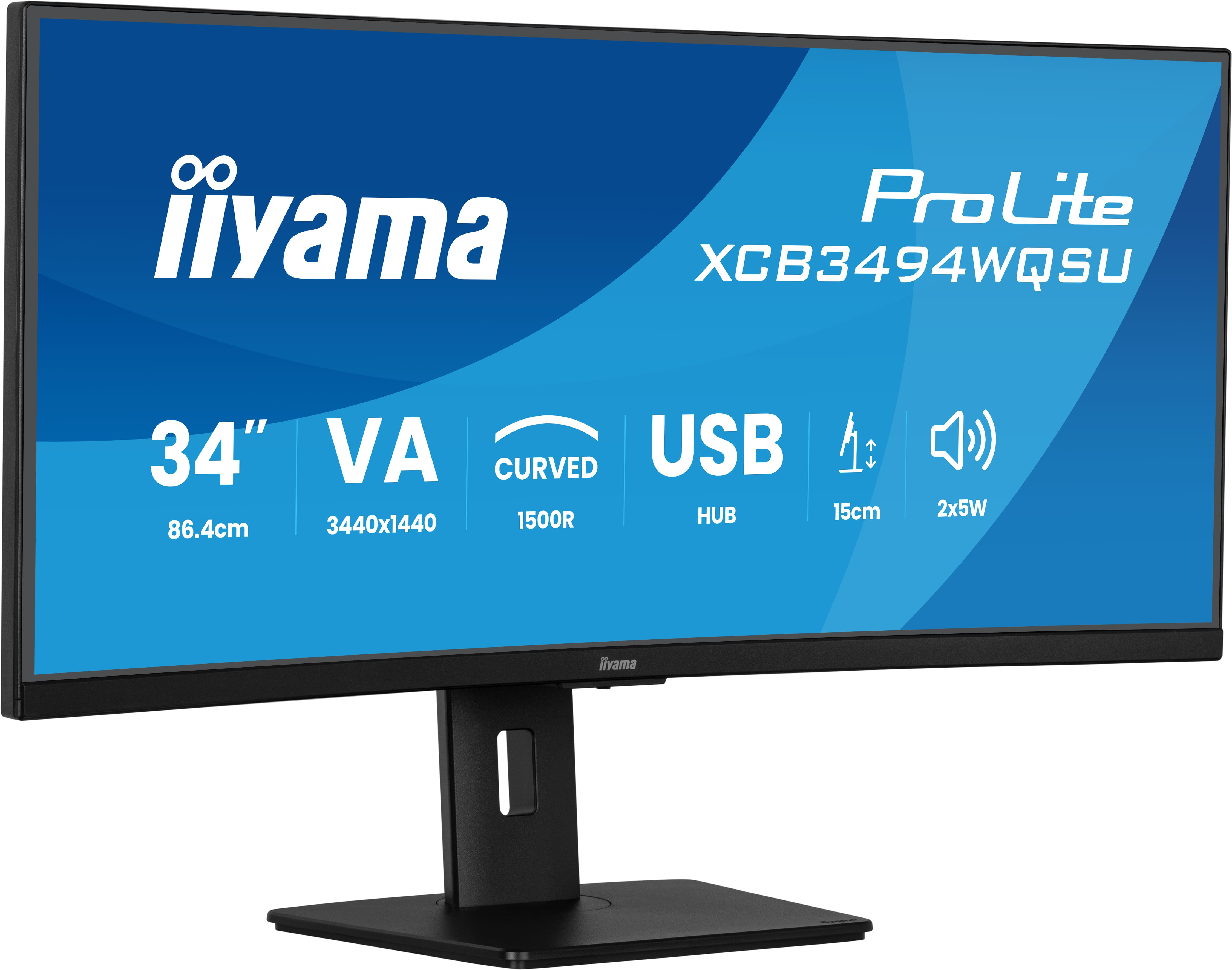 iiyama XCB3494WQSU-B1 34" UW Curvo VA-panel 3440x1440 XCB3494WQSU-B1