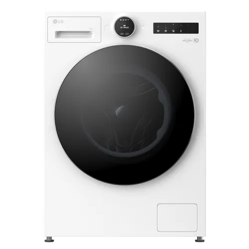 Lavadora carga frontal - LG F4X9009TWCE, 9 kg, 1400 rpm, 23 programas, TurboWash™ 360°, Selector LCD, Clase A-60%, Blanco