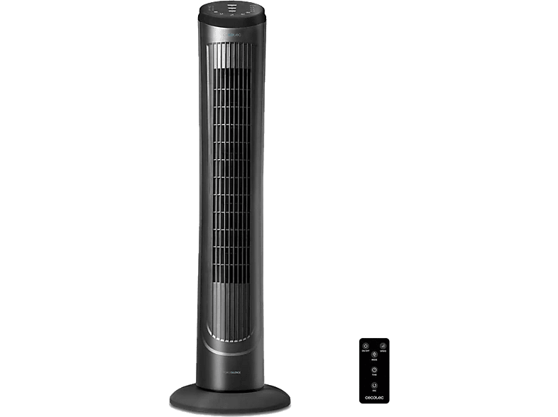 Ventilador de torre - Cecotec EnergySilence 9090 Skyline, 3 velocidades, 45W, Control remoto, Negro