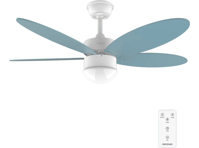 Ventilador de techo - Cecotec EnergySilence Aero 4260 Sky Expert, 40 W, motor DC, 42”, Luz LED, 6 velocidades, Mando a distancia,