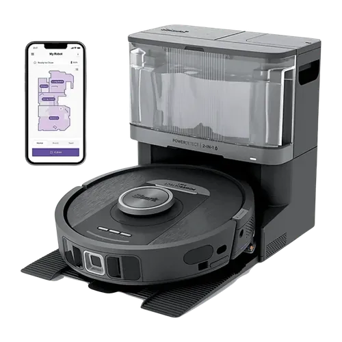 Shark PowerDetect NeverTouch Pro RV2800YEEU LiDAR friegasuelos autovaciado 110 min 3400mAh Robot aspirador