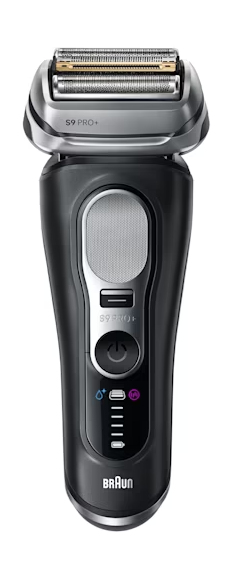Afeitadora - Braun eléctrica Series 9 PRO+ 9600s, Pro SensoAdapt, 60 minutos autonomía, Afeitado en seco y mojado, Negro