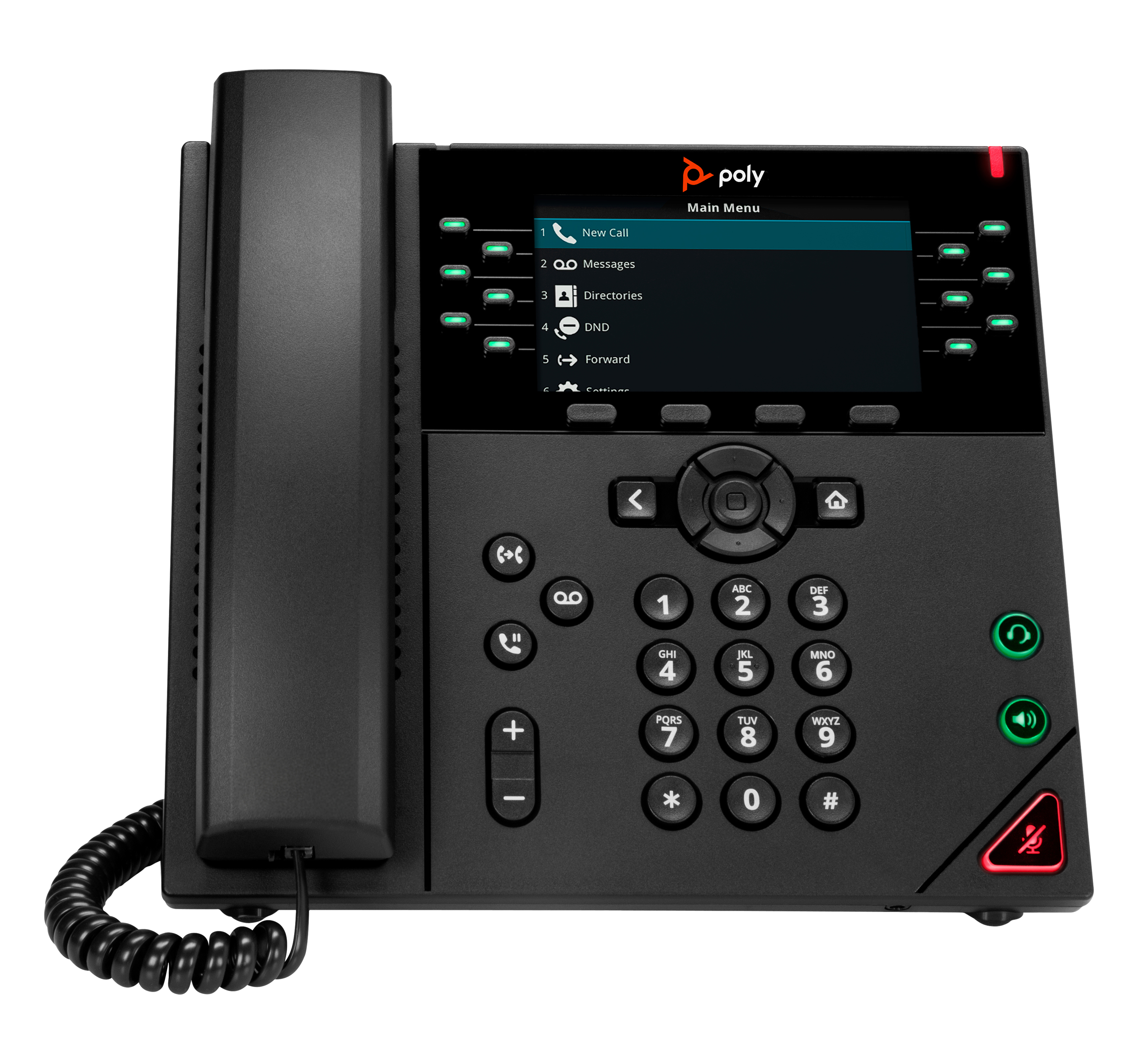 HP Poly VVX 450 12-Line IP Phone and PoE-enabled teléfono 8B1L7AA#AC3
