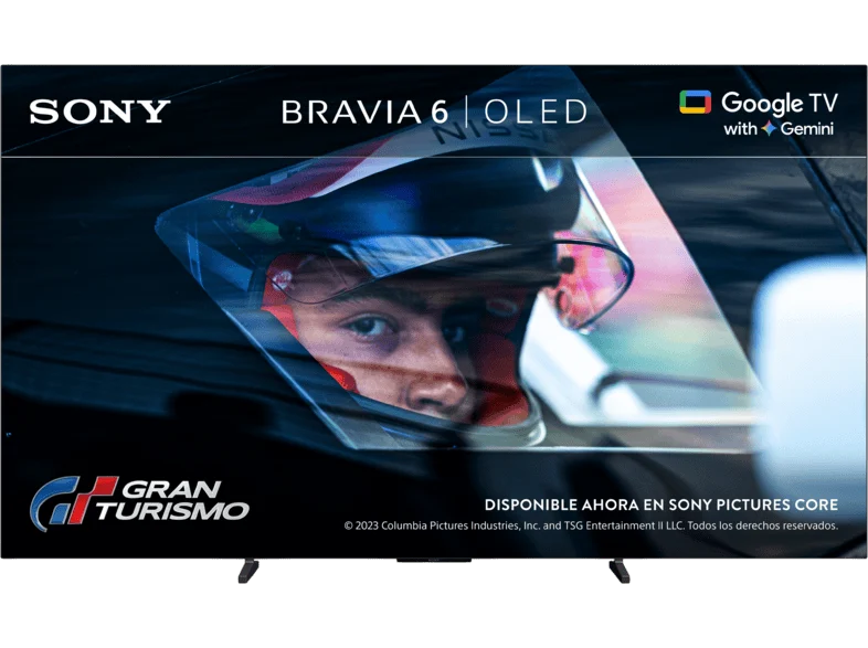 TV OLED 55" - Sony BRAVIA 6, 4K Smart TV/Google con Gemini, 120Hz/VRR/ALLM, Dolby Vision/Atmos, Google Cast, Apple Airplay, Ultra Delgado, 55A65