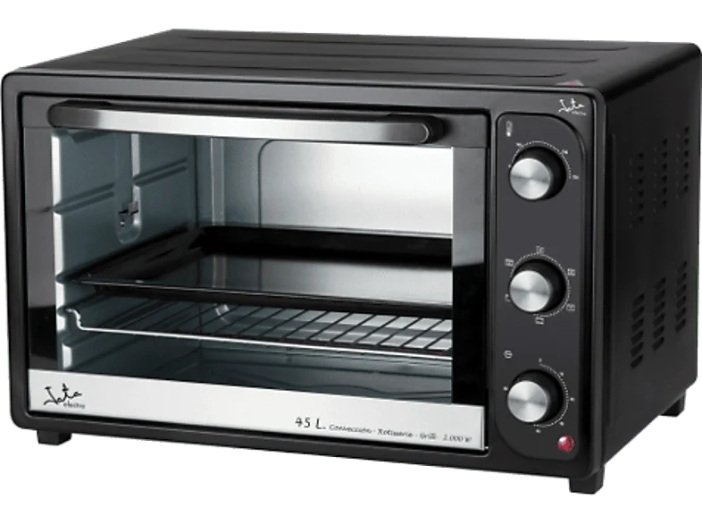 Mini horno - Jata HN945, Potencia 2000 W, Capacidad 45 L, Temporizador de 60 min, Termostato