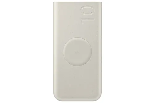 Powerbank - Samsung EB-U2510XUEGEU, Batería externa, 10000 mAh, USB Tipo C, 2 puertos, Carga rápida Beige