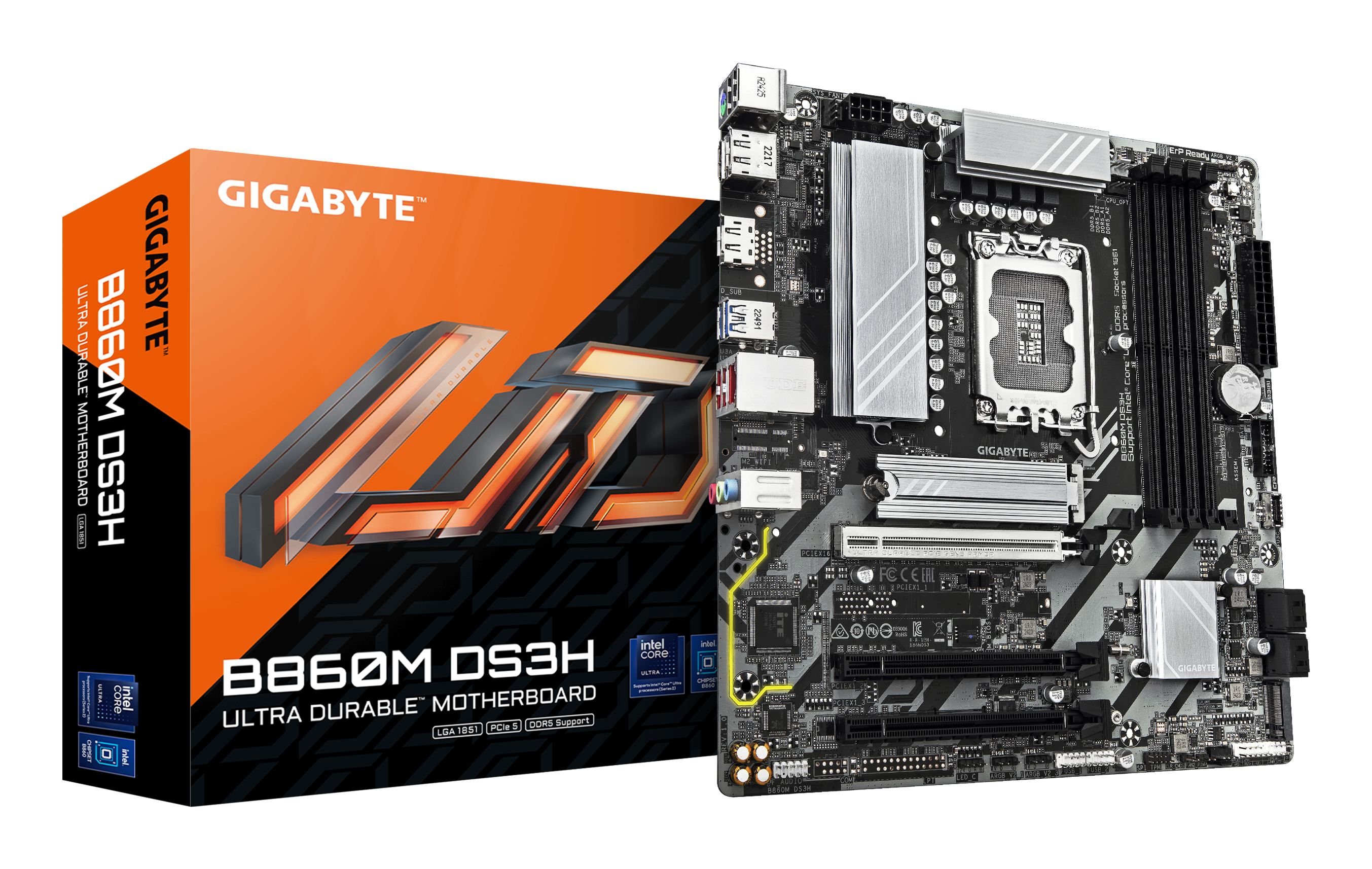 GIGABYTE B860M DS3H placa base Intel B860 LGA 1851 (Socket B860M DS3H