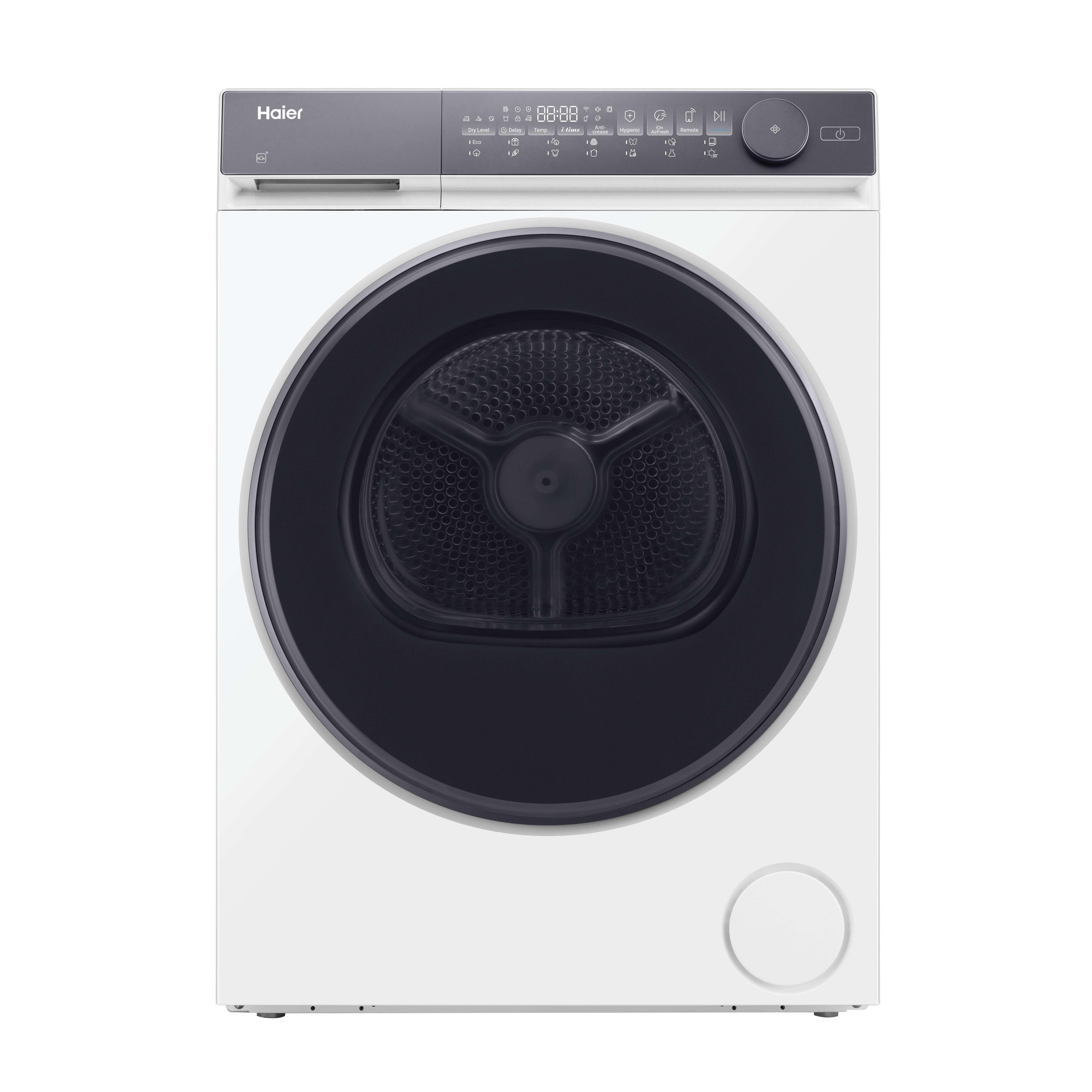 Secadora de bomba calor Haier HD100-C367AU1, 10 kg, 14 programas, Wi‑Fi y Bluetooth, I‑Refresh, Blanco