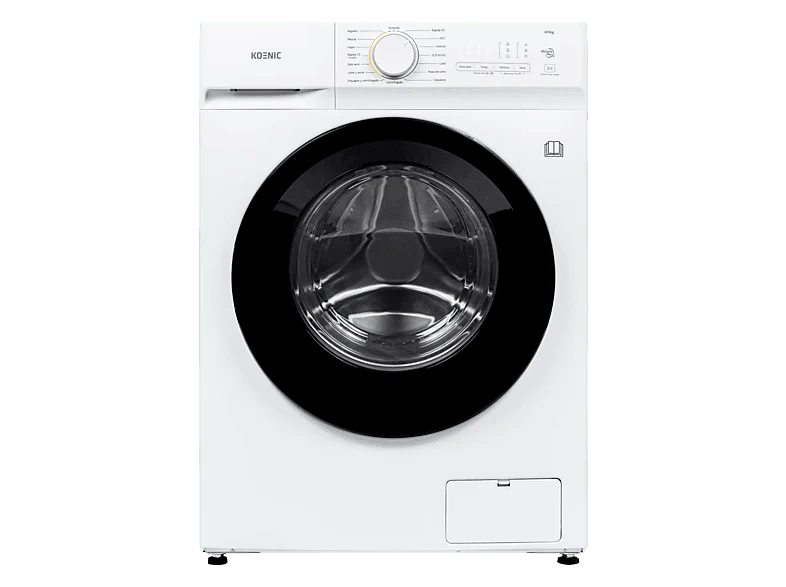 Lavadora secadora - KOENIC KWDR 8643 A INV, 8kg + 6kg, 1350 rpm, Motor Inverter silencioso, AquaStop, Blanco