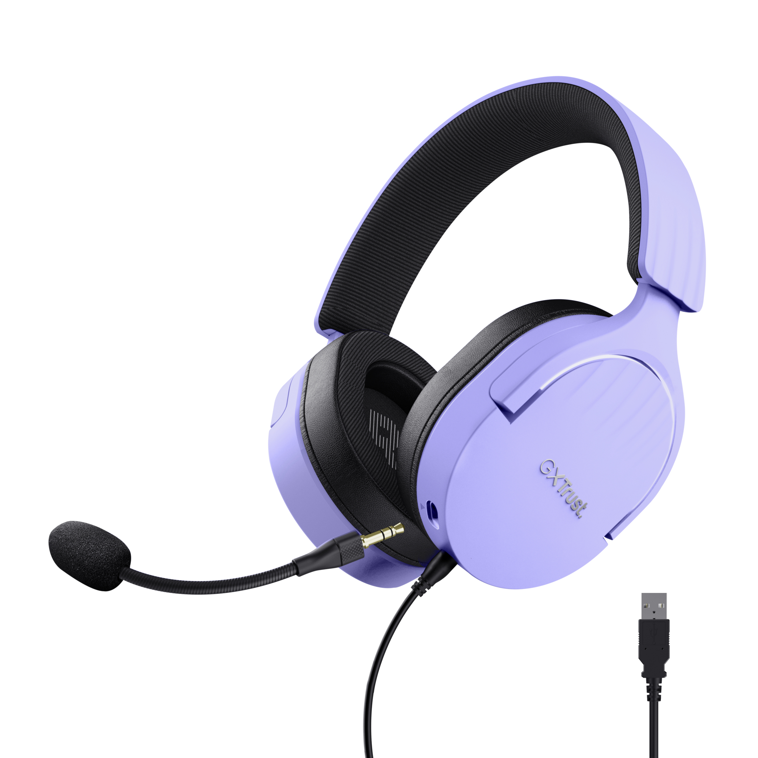 Trust - Auriculares Gaming con micrófono Trust GXT 490 Fayzo morado con sonido 7.1.