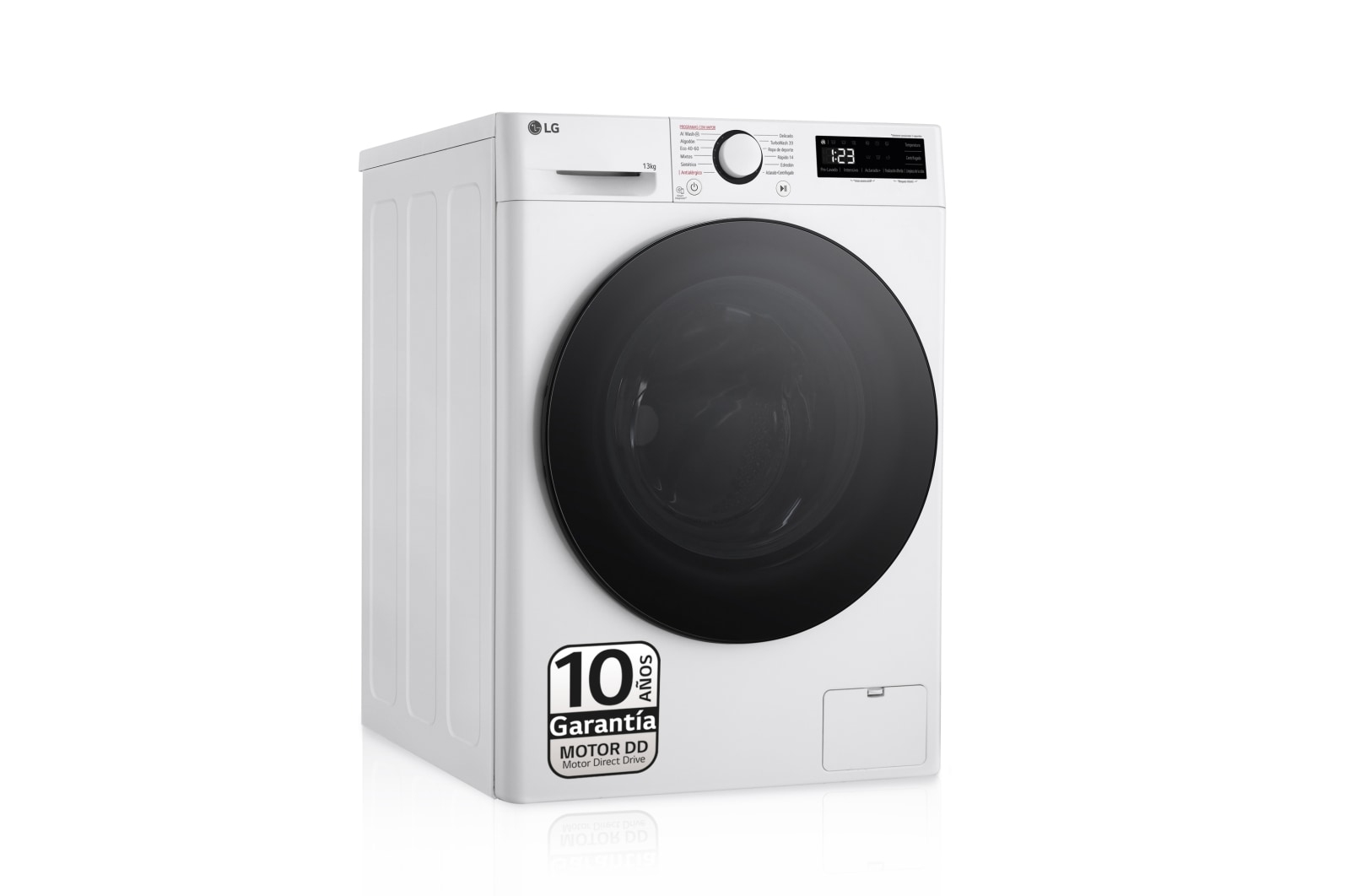 LG - Lavadora LG 13 kg - 1400 rpm, inteligencia artificial, TurboWash 360 - F4WR6013AGW.