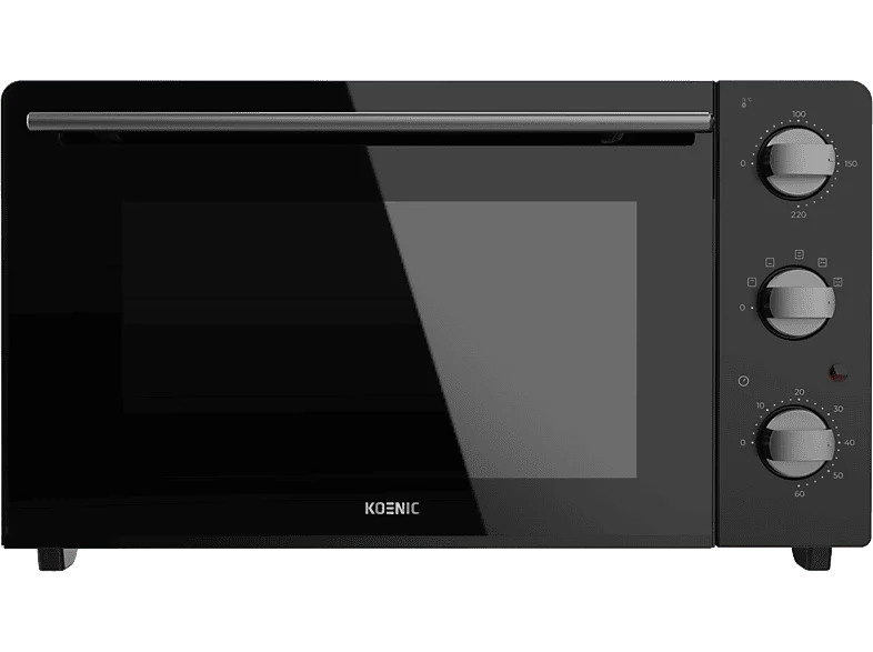 Mini horno - KOENIC KMO 38225, 2000 W, 38l, Temporizador, Negro