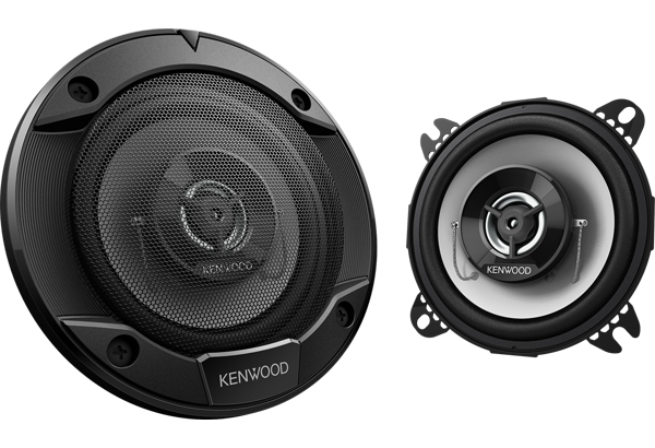 Altavoces de coche Kenwood 10 cm Coaxial 2 vías 21W RMS Pack 2 Negro KFC-S1066