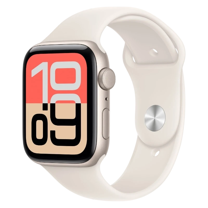 Apple Watch SE 3 GPS 44mm Blanco Estelar con Correa Deportiva Blanco M/L
