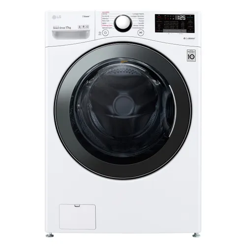 Lavadora carga frontal - LG F1P1CY2W, 17 kg, 1100 rpm, 14 Programas, Blanco Marfil