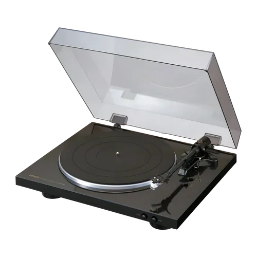 Giradiscos Denon Belt Drive, Cartucho MM Negro DP-300F