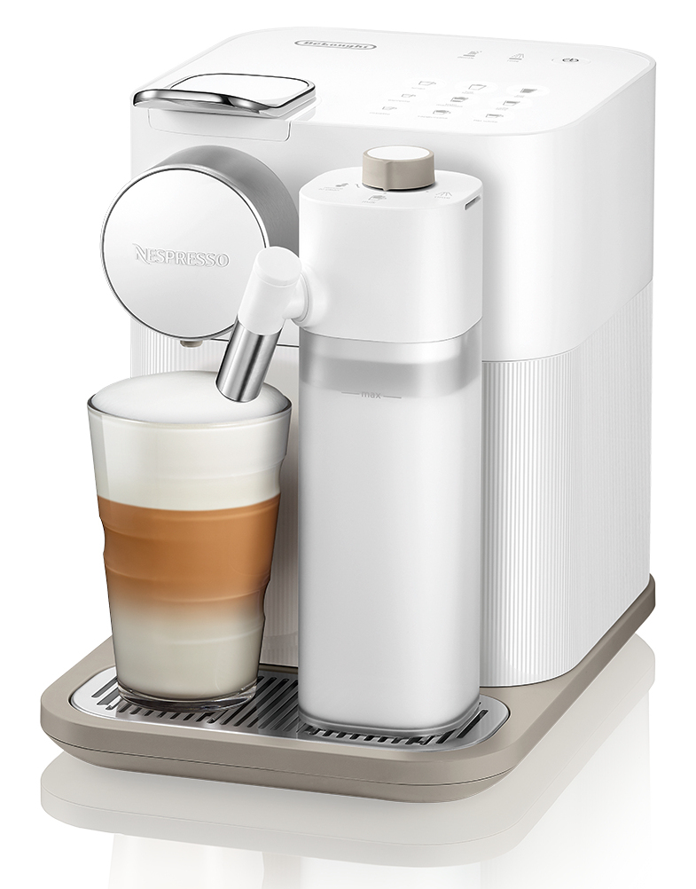 Cafetera de cápsulas - De'Longhi Nespresso® Gran Latissima EN640.W, 1400W, 19 bar, 1.3 l, Depósito leche 0.5 Blanco