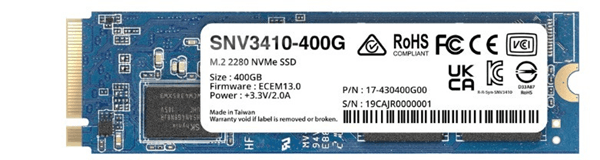 Synology SNV3410 M.2 400 GB PCI Express 3.0 NVMe SNV3410-400G