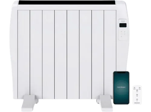 Emisor térmico - Cecotec Ready Warm 1800 Thermal Connected, 1200 W, 8 Elementos, 15 m², 3 Niveles, Blanco