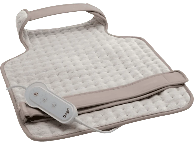 Almohadilla eléctrica - Daga 16869, Confort Cervical y Espalda, 52x38 cm, Tecnología Intellisense, 4 Niveles, Autoapagado, Crema