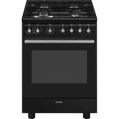 Smeg - Cocina compacta gas Smeg 60 cm, 1 cavidad de horno - CX61GMBL.