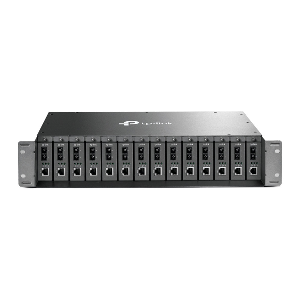 TP-Link TL-MC1400 chasis de red Negro TL-MC1400