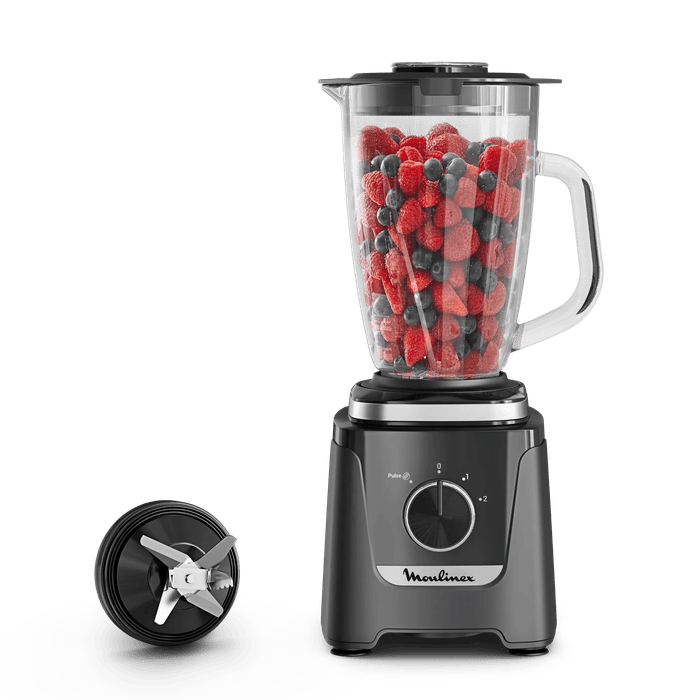 Moulinex Blendforce Batidora de vaso 800 W Tecnología Powelix Cyclonic Jarra de vidrio de 1 9 L Negro