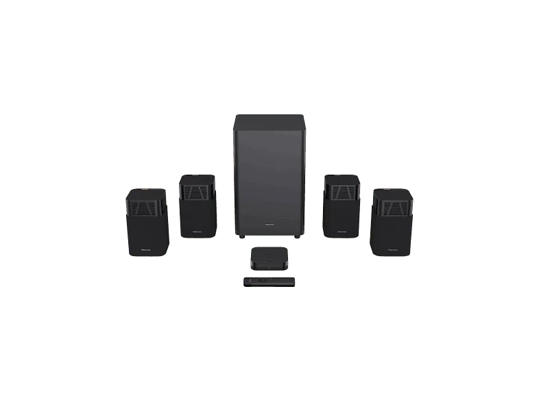 Barra de sonido - Hisense HT Saturn, 4.12. Dolby Atmos, Subwoofer Inalámbrico, 480 W, Negro
