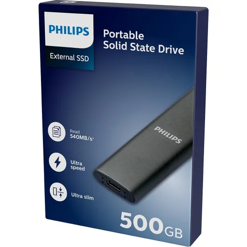 Philips FM50SS031P 500GB USB 3.0 SSD Gris Espacio