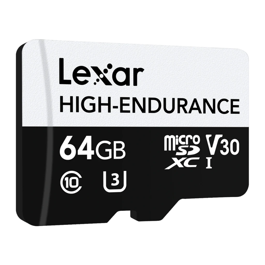 Tarjeta microSD Lexar High-Endurance microSDXC 64GB V30 U3 A1 UHS-I