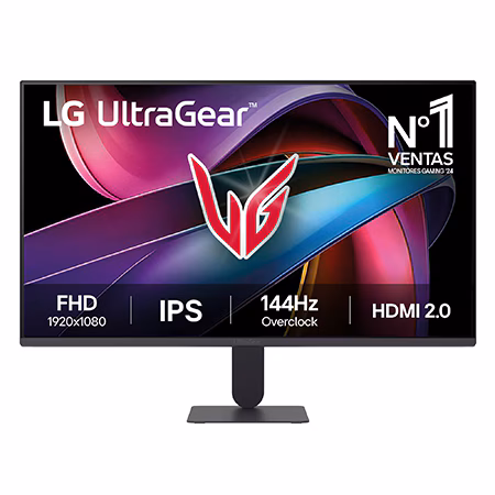 Monitor Gaming LG UltraGear, 27", IPS, FHD (1920x1080), 144Hz, 1 ms - 27G411AX-B.OBSPTO