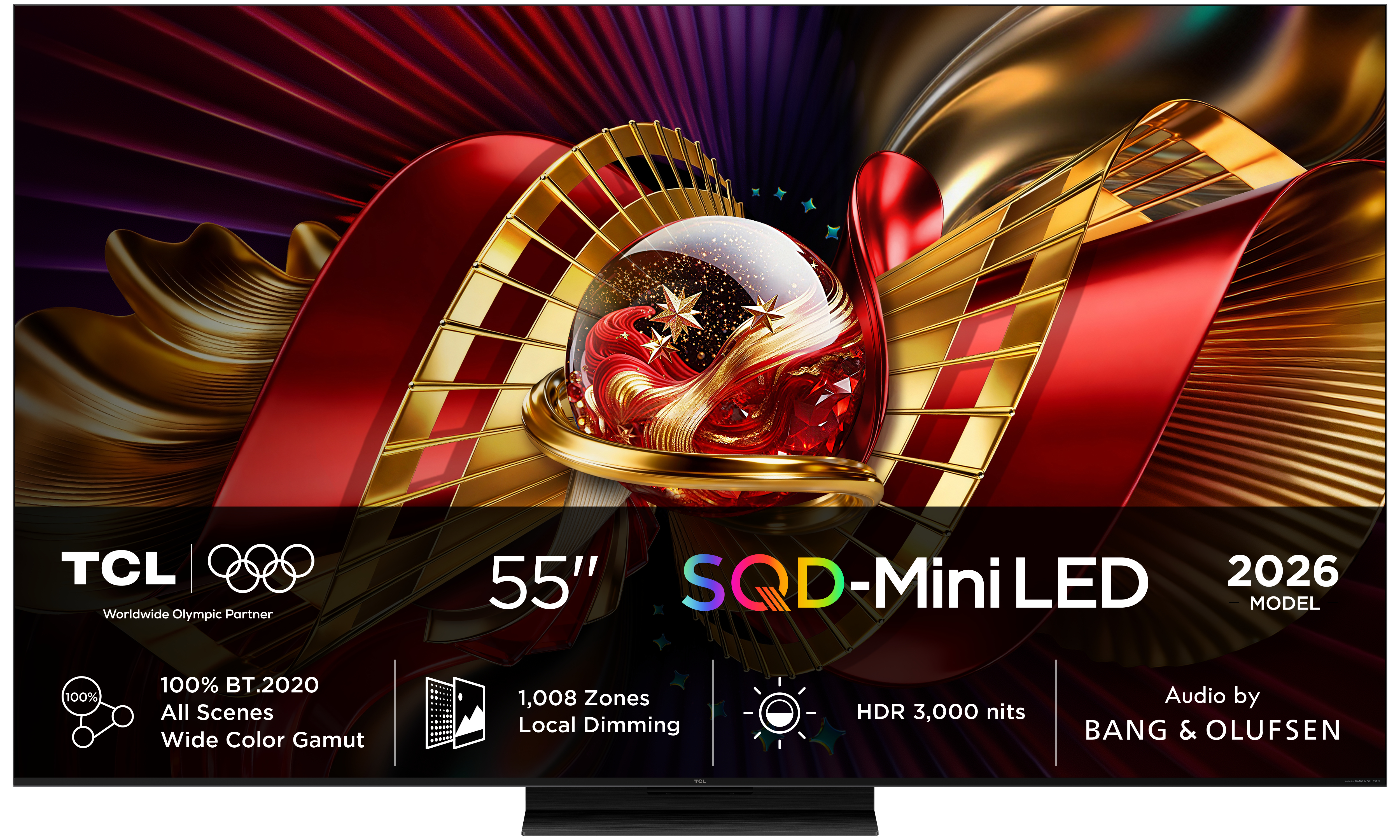 TV SQD-Mini LED 55" - TCL 55C8L, UHD 4K, MT9655, Smart TV, DVB-T2, Negro