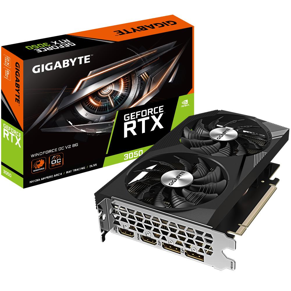 Gigabyte GeForce RTX 3050 Windforce OC v2 8GB GDDR6