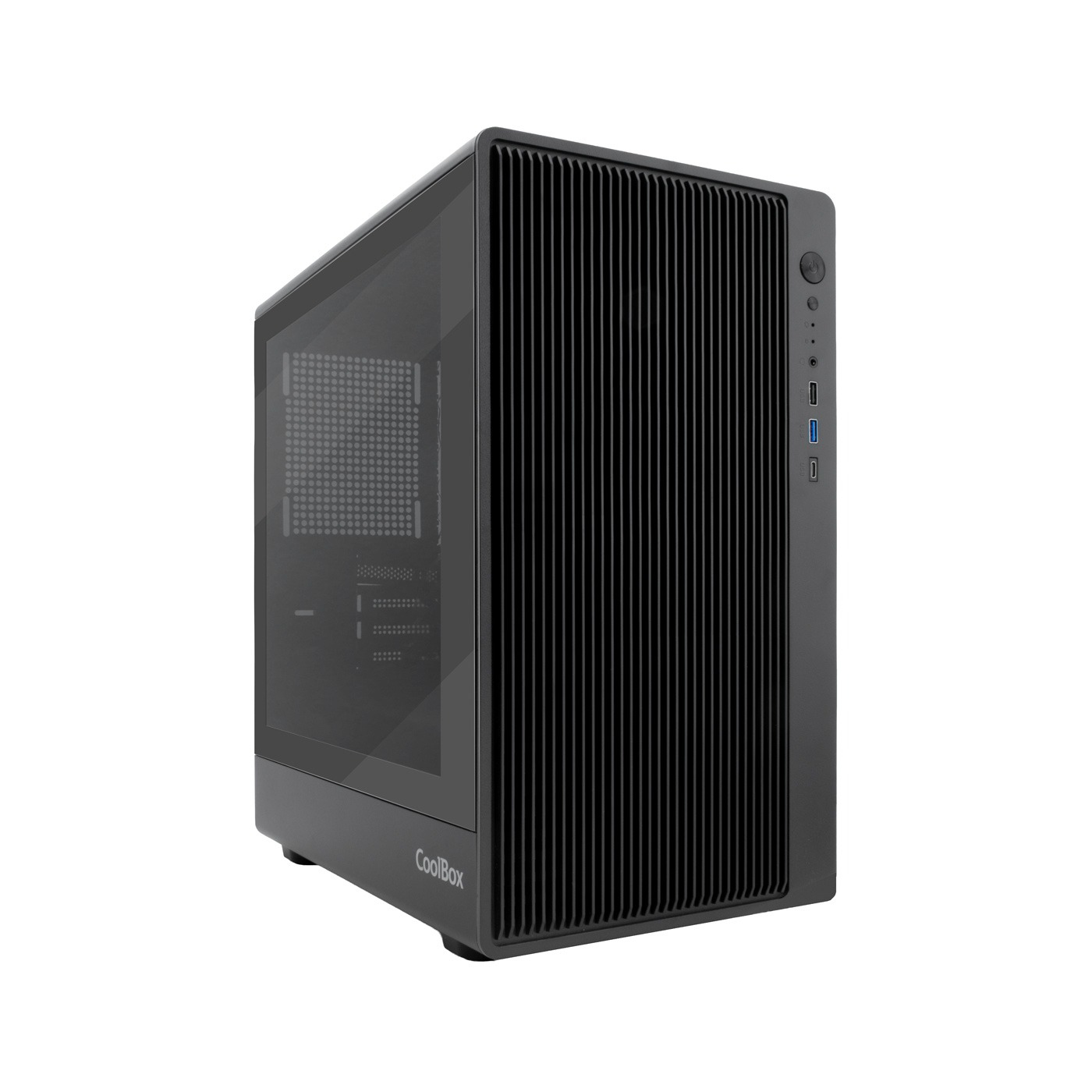 Caja COOLBOX COOLBOX GAMING CAJA MATX GM350 DARKFACE USB-C 3.2 GEN1 CRISTAL AHUMADO Negro