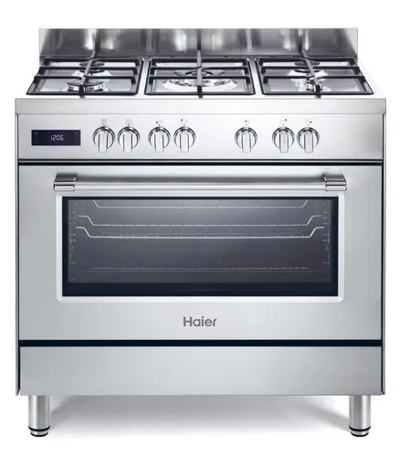Haier - Cocina compacta Haier de 90 cm, 5 quemadores, horno eléctrico - HGM95TC1X.