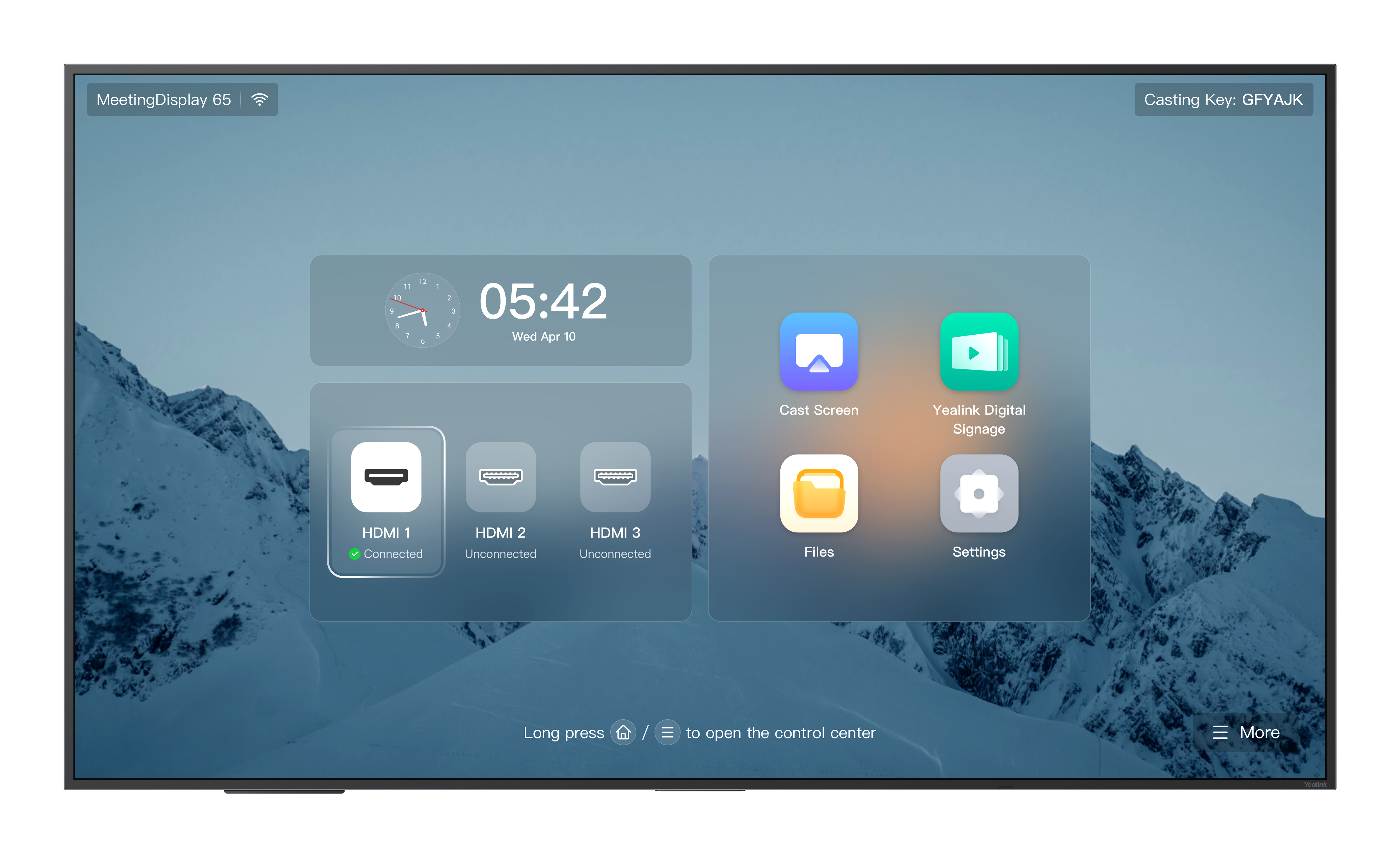 Yealink MeetingDisplay 65'' 165,1 cm (65") IPS 3840 x 2160 1203690